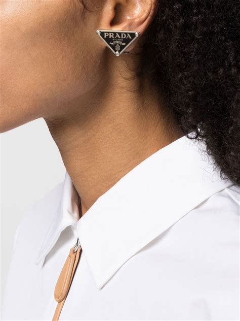 prada earrings silver